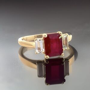 Natural Ruby Sapphire Ring 6.5 14k Y Gold 2.51 TCW Certified $3,950 310636